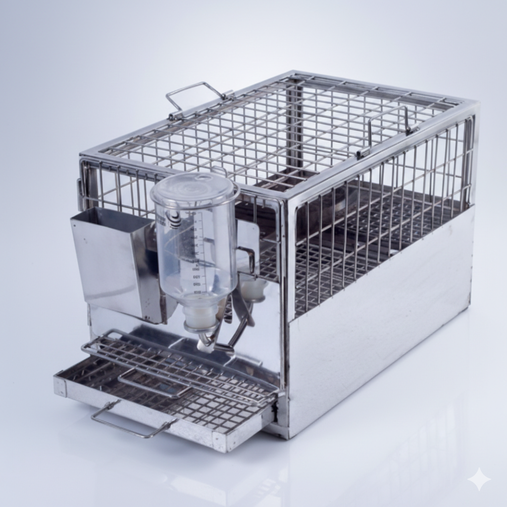 Orchid Scientific Standart Kobay (Guinea Pig) Kafesi ve Taşıma Arabası